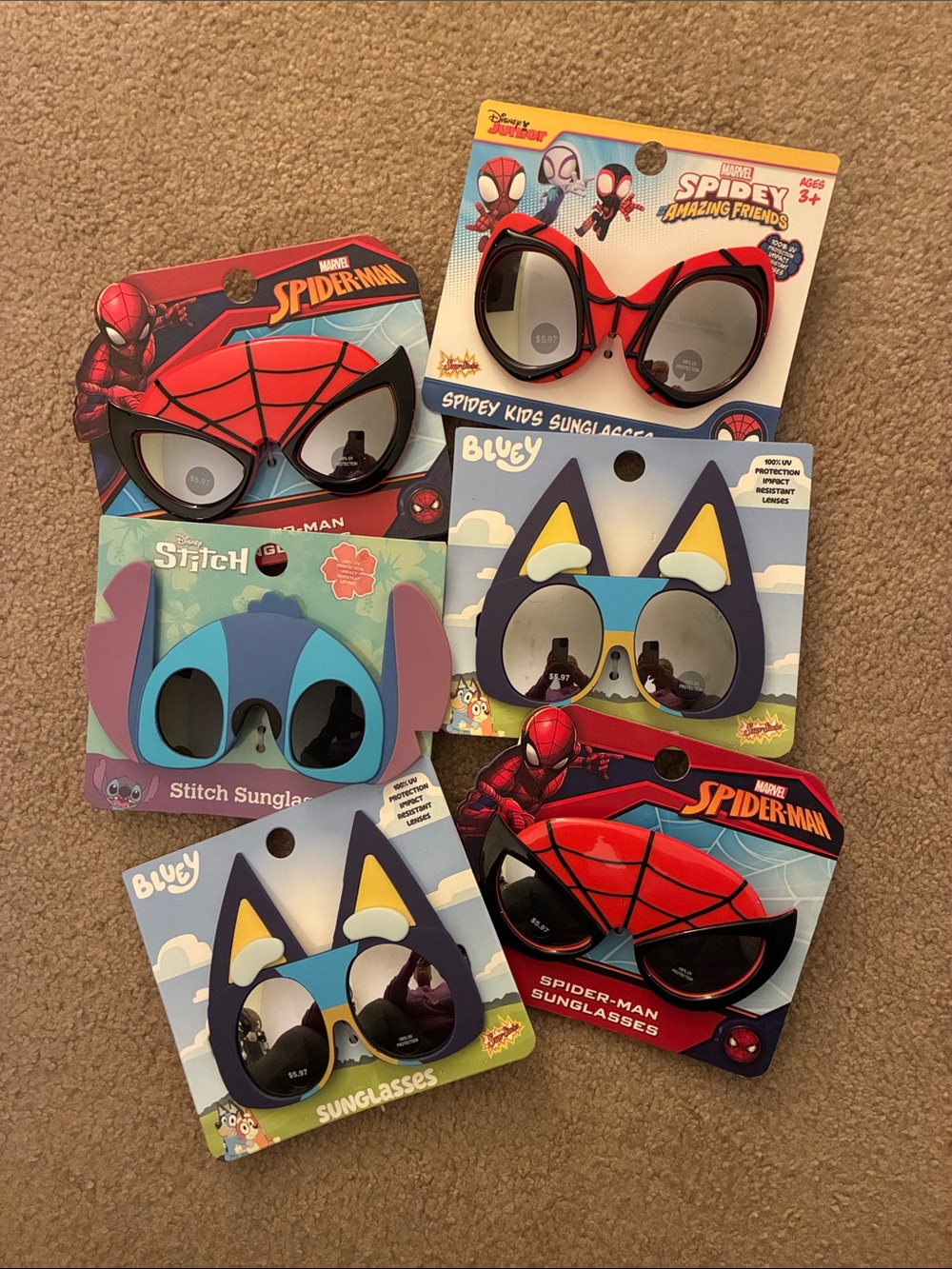 Six Boys’ Character Sunglasses